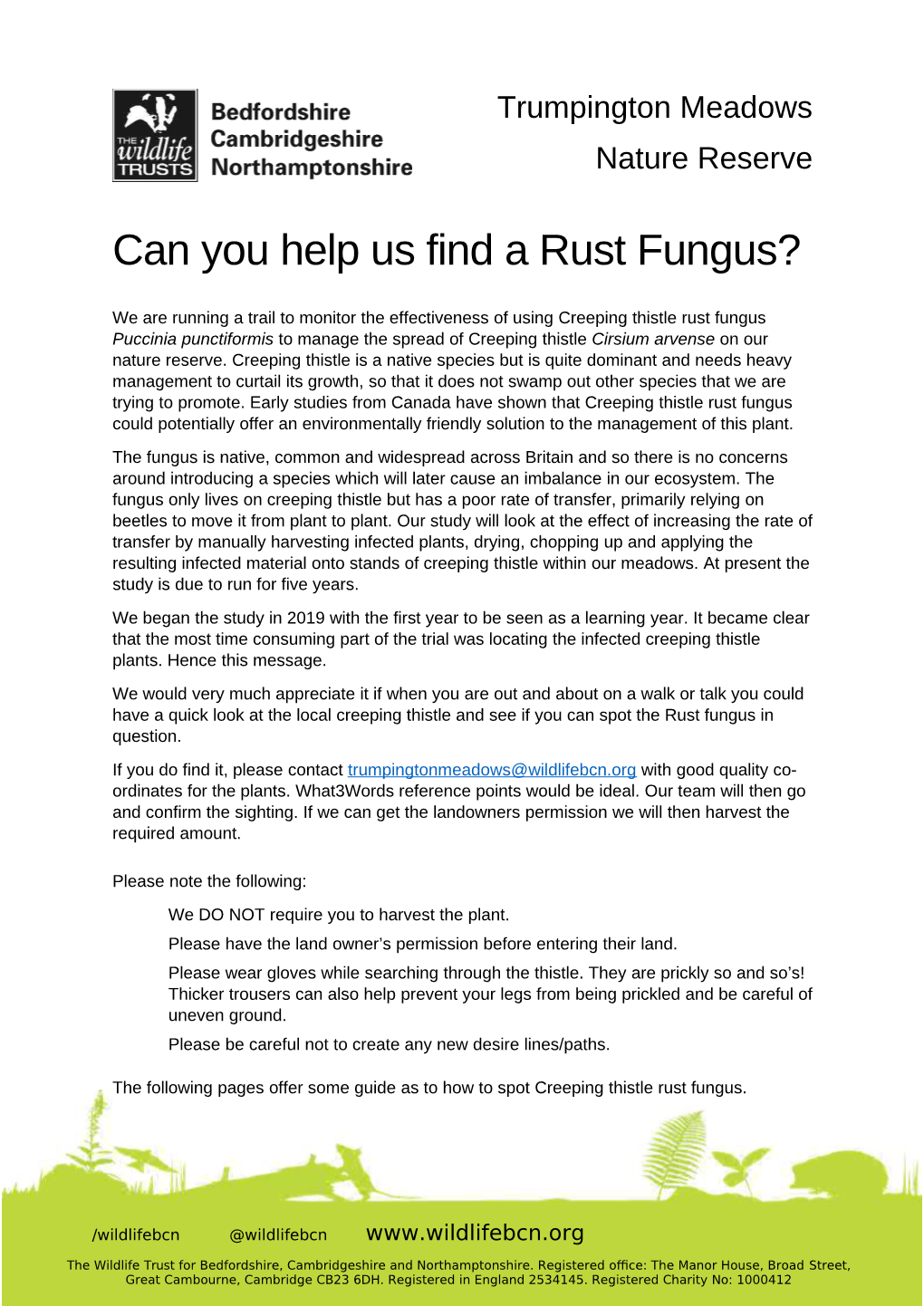 Can You Help Us Find a Rust Fungus?