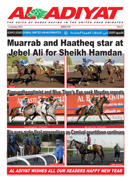 Muarrab and Haatheq Star at Jebel Ali for Sheikh Hamdan
