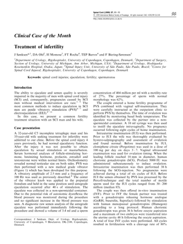 Clinical Case of the Month Treatment of Infertility