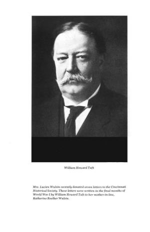 William Howard Taft and the Great War