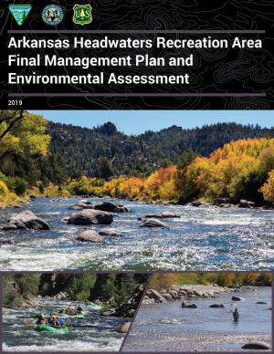 Arkansas River Recreation Management Plan, 2017