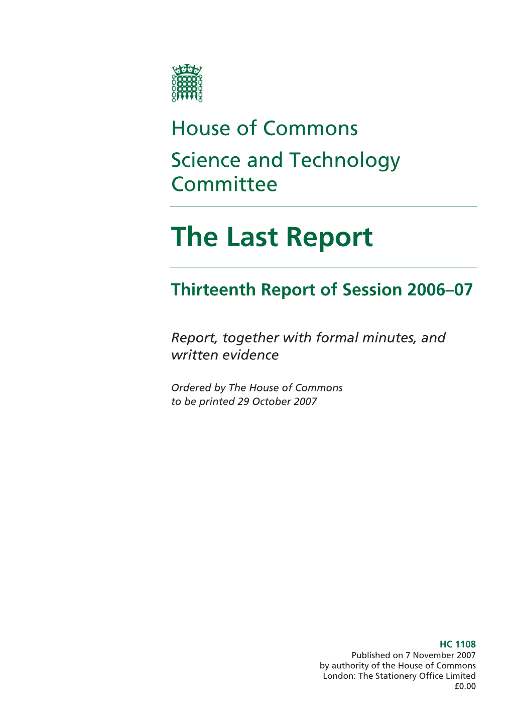 The Last Report