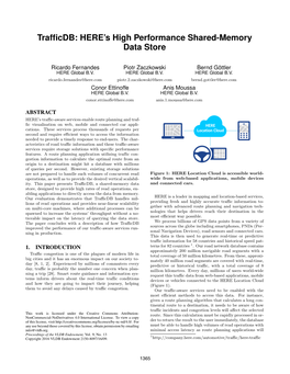 Trafficdb: HERE's High Performance Shared-Memory Data Store