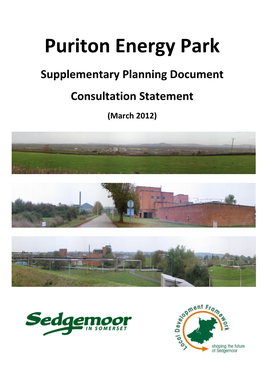 Puriton Energy Park Supplementary Planning Document Consultation Statement (March 2012)
