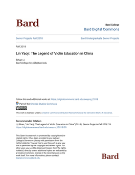 The Legend of Violin Education in China