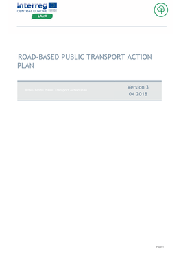 Road-Based Public Transport Action Plan
