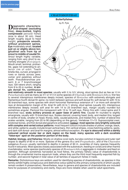 CHAETODONTIDAE Chaetodon and Hemitaurichthys), First