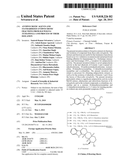 (12) United States Patent (10) Patent No.: US 9,018,226 B2 Srivastava Et Al