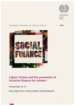 Labour Unions and the Promotion of Inclusive Finance for Workers