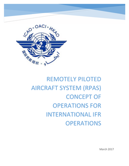 Rpas) Concept of Operations for International Ifr Operations