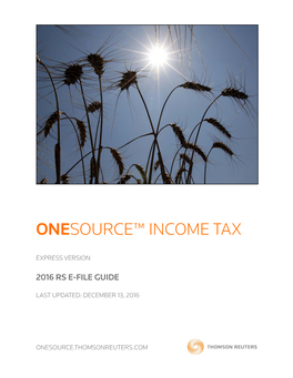 Onesource™ Income Tax
