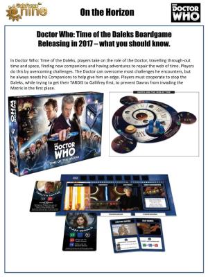 Dr. Who Time of the Daleks Solicitation