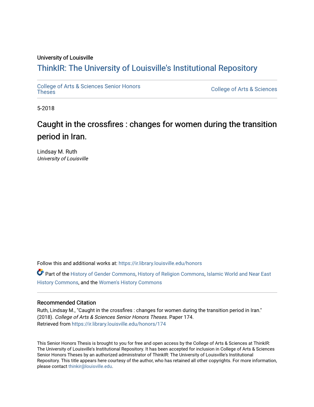 Changes for Women During the Transition Period in Iran