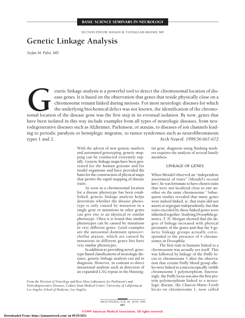 Genetic Linkage Analysis