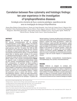 Correlation Between Flow Cytometry and Histologic Findings