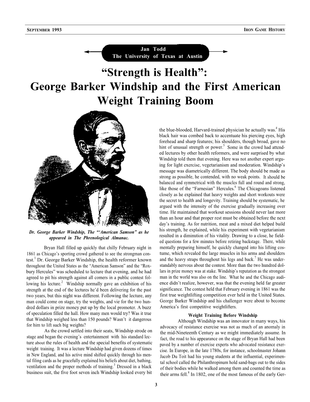 Strength Is Health: George Barker Windship and the First American Weight Training Boom