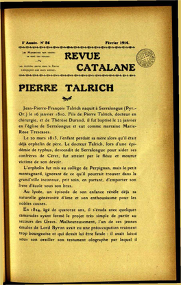 Revue Catalane Pierre Talrich