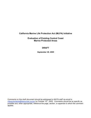 California Marine Life Protection Act (MLPA) Initiative