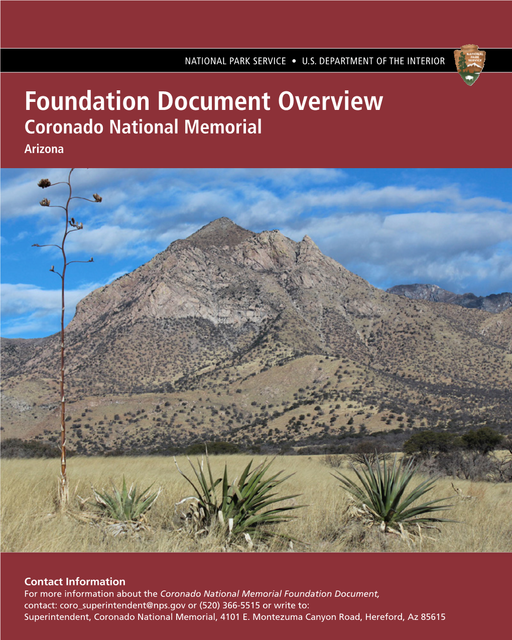 Coronado National Memorial Foundation Document Overview