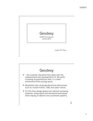 Geodesy Geodesy