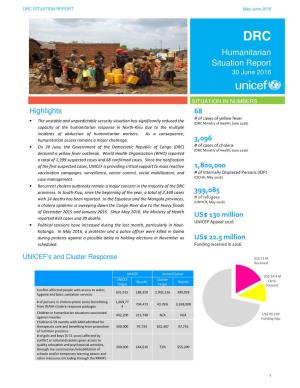 DRC SITUATION REPORT May-June 2016