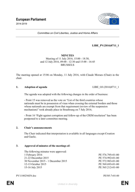 1. European Travel Document for the Return of Illegally Staying Third-Country Nationals LIBE/8/05339 ***I