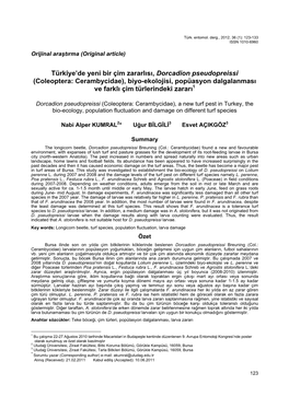 Dorcadion Pseudopreissi (Coleoptera: Cerambycidae), a New Turf Pest in Turkey, the Bio-Ecology, Population Fluctuation and Damage on Different Turf Species