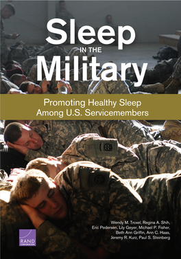 Promoting Healthy Sleep Among US Servicemembers