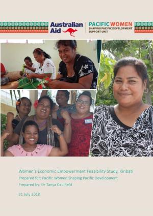 Women's Economic Empowerment Feasibility Study, Kiribati