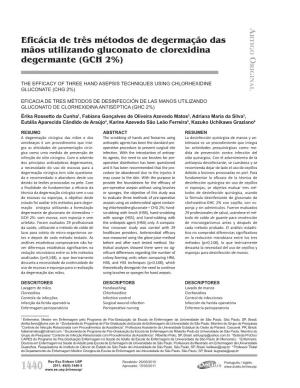 The Efficacy of Three Hand Asepsis Techniques Using Chlorhexidine Gluconate (Chg 2%)