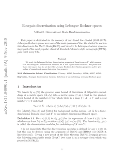 Bourgain Discretization Using Lebesgue-Bochner Spaces