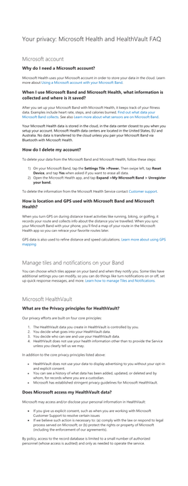 Microsoft Health and Healthvault FAQ