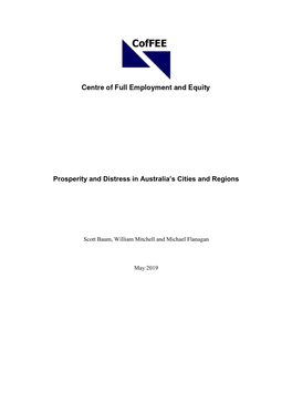 Prosperity and Distress in Australia's Cities and Regions