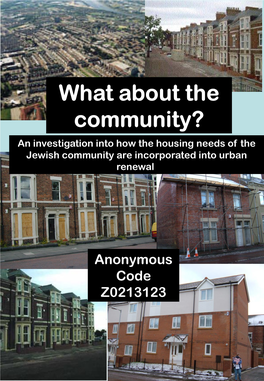 What About the Community? an Investigation Into How the Housing Needs of the Jewish Community Are Incorporated Into Urban Renewal