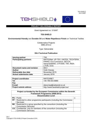 Deliverable Report 6.4 Technical Publication