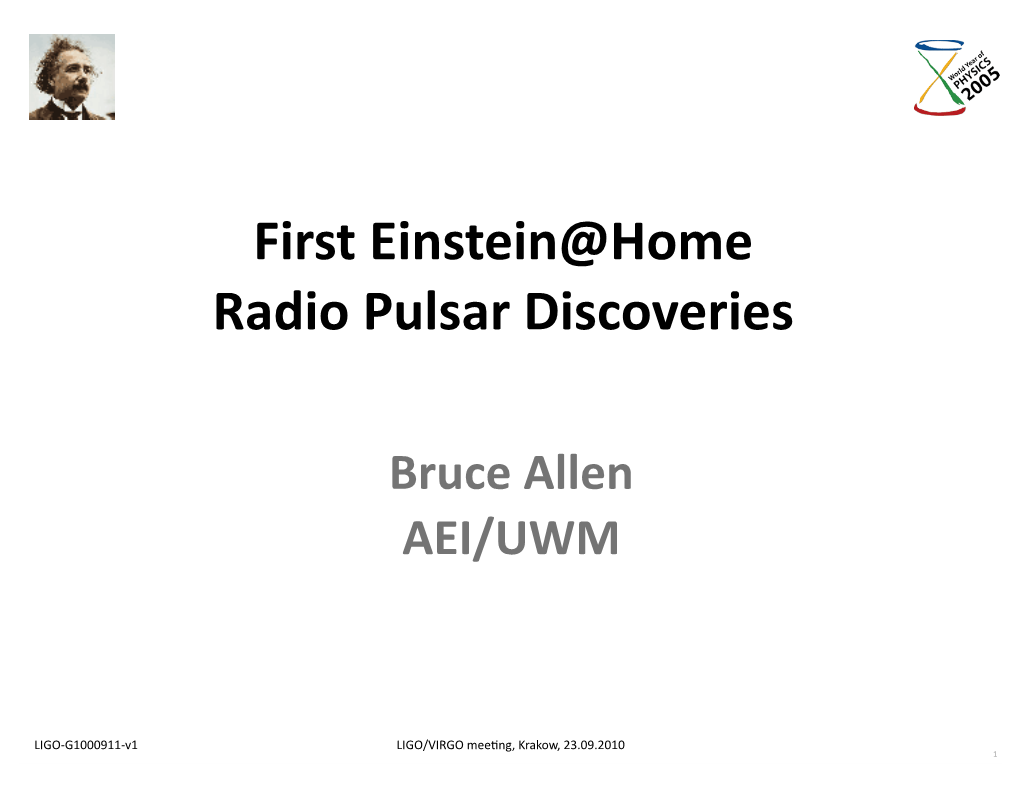 First Einstein@Home Radio Pulsar Discoveries
