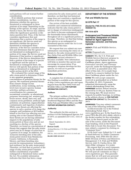 Designation of Critical Habitat for Agave Eggersiana