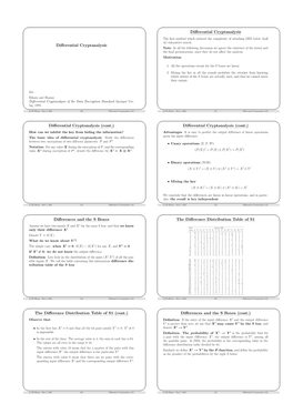 Differential Cryptanalysis