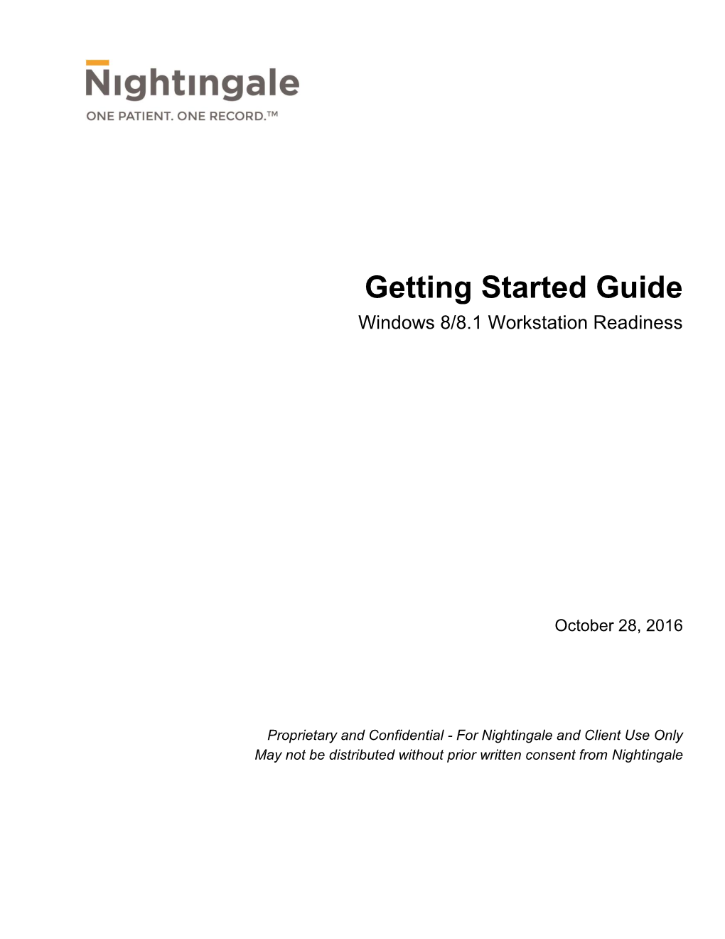 Getting Started Guide Windows 8/8.1 Workstation Readiness