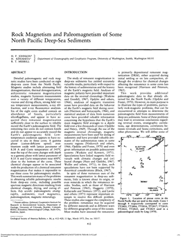 Rock Magnetism and Paleomagnetism of Some North Pacific Deep-Sea Sediments