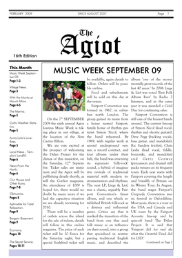 The Agiot Newsletter – Ferburary 2009