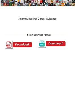 Anand Mapuskar Career Guidance