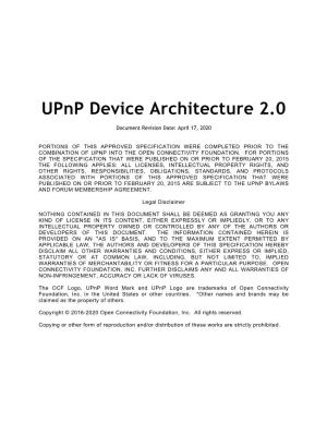 Upnp Device Architecture Version