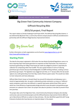 Big Green Feet Community Interest Company Giffnock Recycling Bike