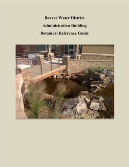 Beaver Water District Administration Building Botanical Reference Guide