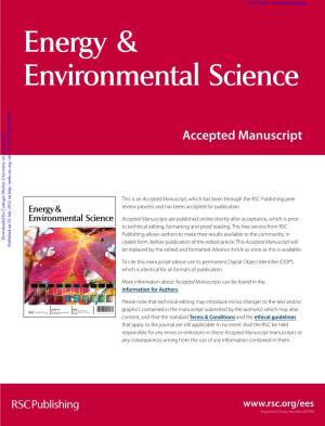 Energy & Environmental Science