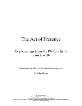 The Act of Presence