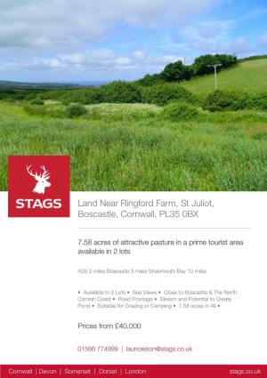 Land Near Ringford Farm, St Juliot, Boscastle, Cornwall, PL35 0BX