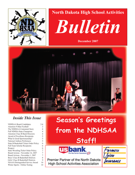 North Dakota High School Activities Bulletin December 2007