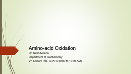 Amino-Acid Oxidation Dr